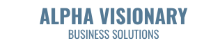 Alpha Visionary Text Logo